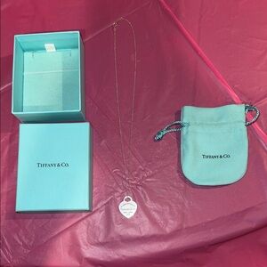 Tiffany & Co. Silver Pendant Necklace with Blue Box